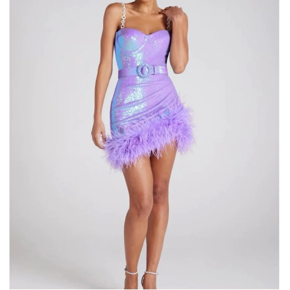 Nadine Merabi, Fifi purple dress - Picture 2 of 7